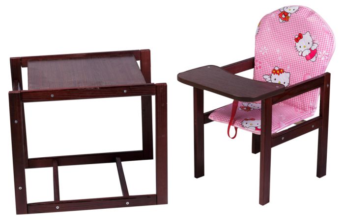 Стульчик- трансформер Наталка Зайчик-22 темный  розовый (hello kitty)