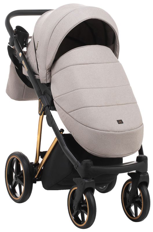 Коляска 2 в 1 Adamex Belissa ECO кожа 100% SA-4 темно-серый
