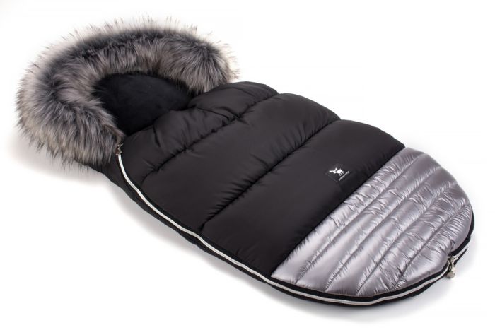 Зимовий конверт Cottonmoose Moose Shine 651/65/74/143/126 silver (чорний-срібло)