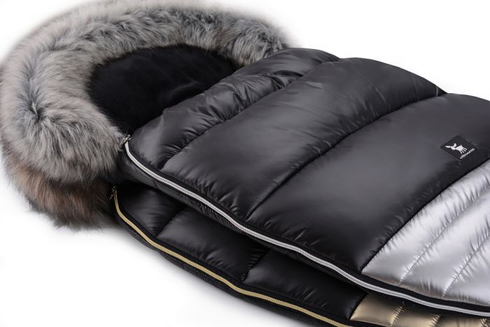 Зимовий конверт Cottonmoose Moose Shine 651/65/74/143/126 silver (чорний-срібло)