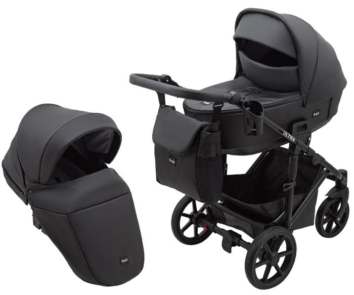 Коляска 2 в 1 Bair Ultra ECO U-36 черный