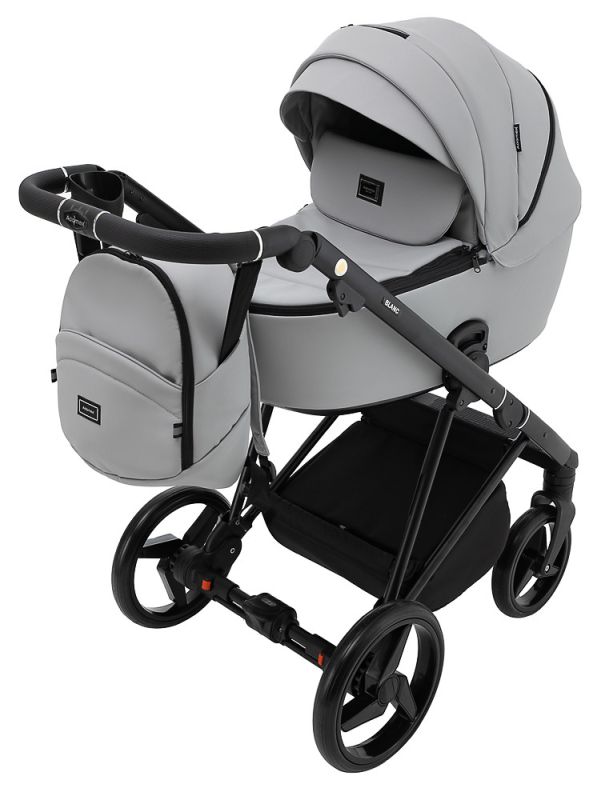 Коляска 2 в 1 Adamex Blanc Eco SA-3 светло-серый