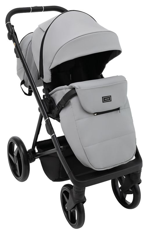 Коляска 2 в 1 Adamex Blanc Eco SA-3 светло-серый