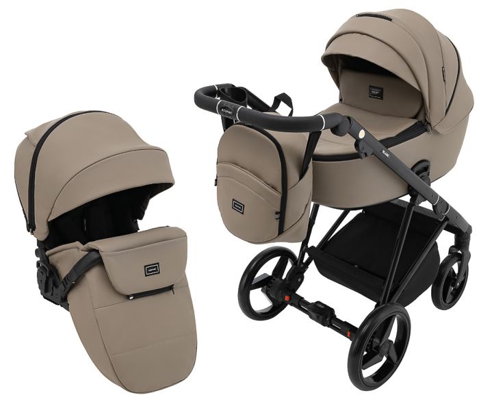 Коляска 2 в 1 Adamex Blanc Eco SA-9 темний капучіно