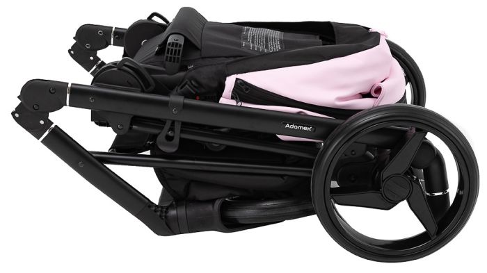 Коляска 2 в 1 Adamex Blanc Eco SA-16 розовый