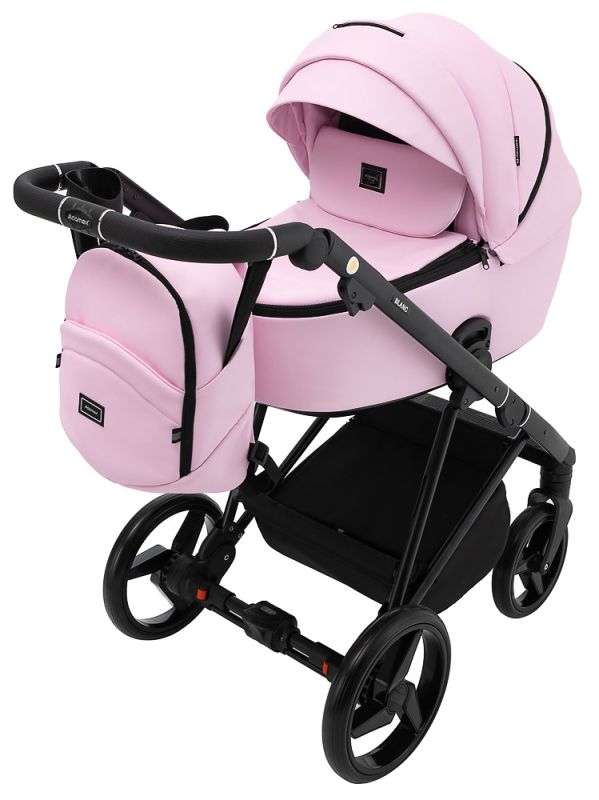 Коляска 2 в 1 Adamex Blanc Eco SA-16 розовый