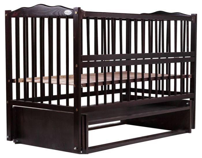 Кровать Babyroom Радуга маятник, откидной бок DVMO-2  бук венге