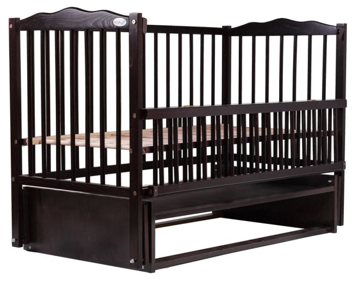 Кровать Babyroom Радуга маятник, откидной бок DVMO-2  бук венге
