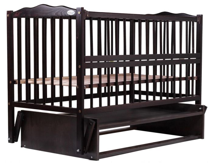 Кровать Babyroom Радуга маятник, откидной бок DVMO-2  бук венге