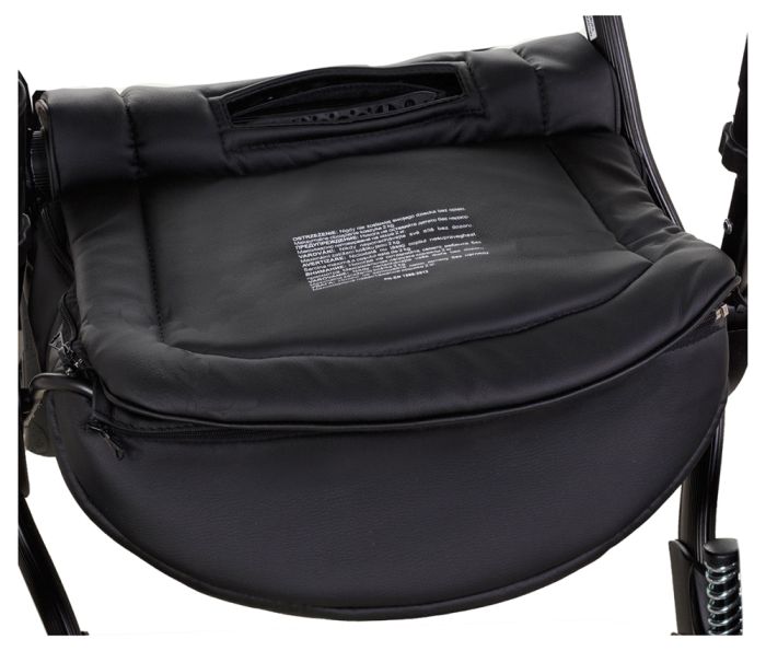 Коляска 2 в 1 Adamex Monte Deluxe Carbon шкіра 100% D104 рудий-карамель-білий