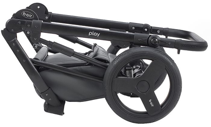 Коляска 2 в 1 Bair Play Plus Soft BPS-218 сірий - графіт (шкіра)