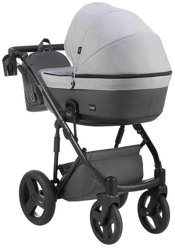 Коляска 2 в 1 Bair Play Plus Soft BPS-218 сірий - графіт (шкіра)