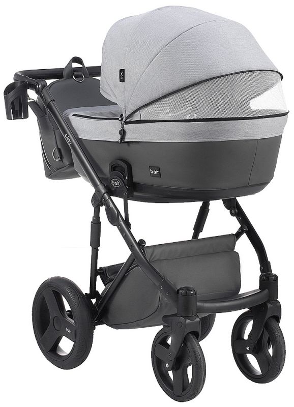 Коляска 2 в 1 Bair Play Plus Soft BPS-218 сірий - графіт (шкіра)