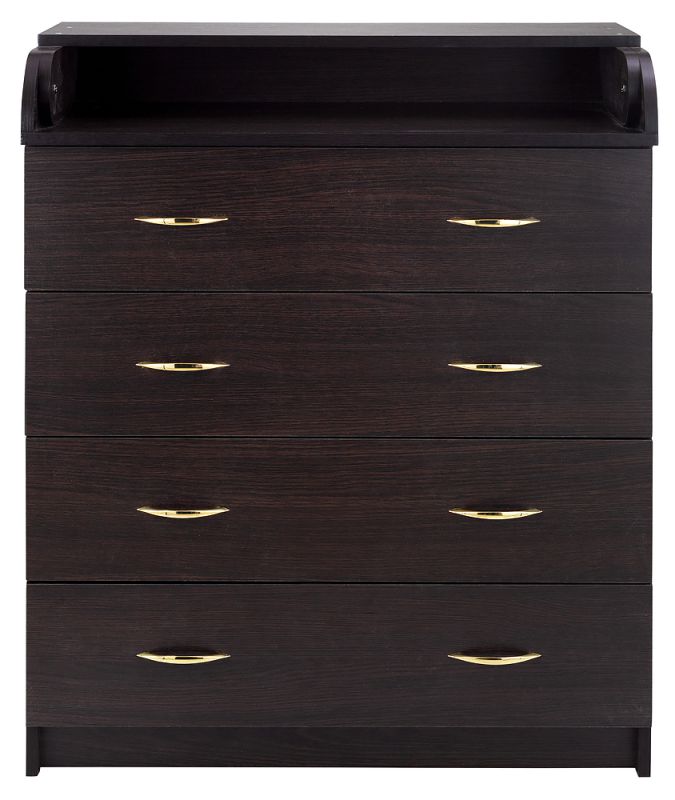Пеленальный комод Babyroom Комод 4 тел.Big 102x80x50  венге