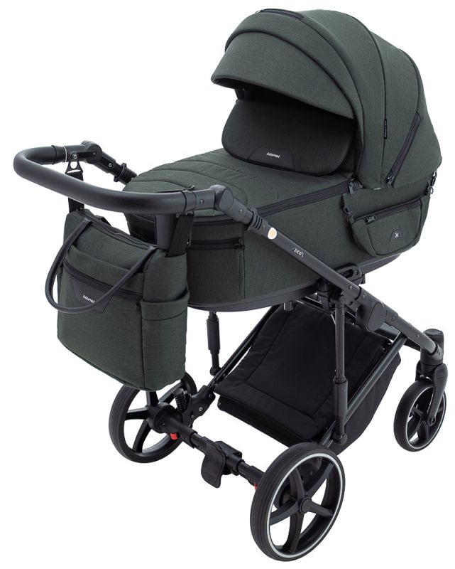Коляска 2 в 1 Adamex Zico Lux TK-50 тёмно-зелёный