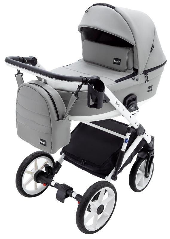 Коляска 2 в 1 Bair Kiwi White ECO BKW-15 серый