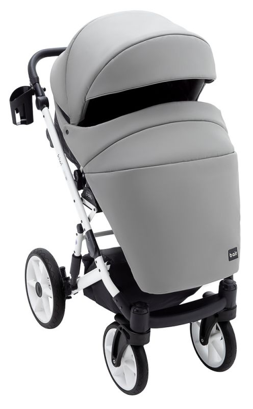 Коляска 2 в 1 Bair Kiwi White ECO BKW-15 серый