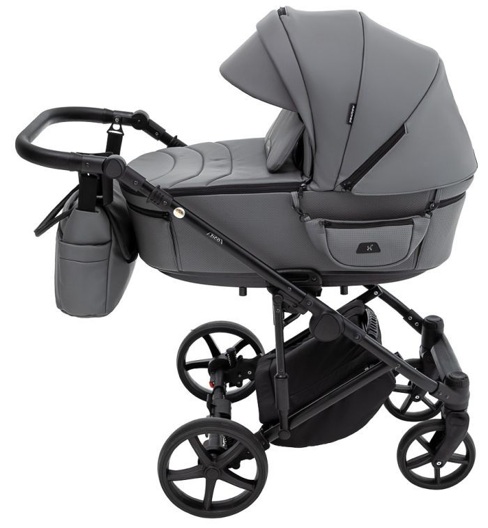 Коляска 2 в 1 Adamex Zico Eco Sa-4 темно-сірий