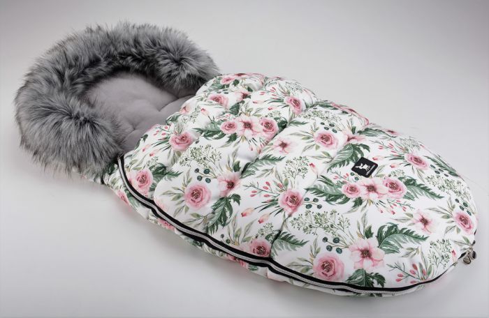 Зимовий конверт Cottonmoose Moose 422-0 limited softshell (білі квіти)