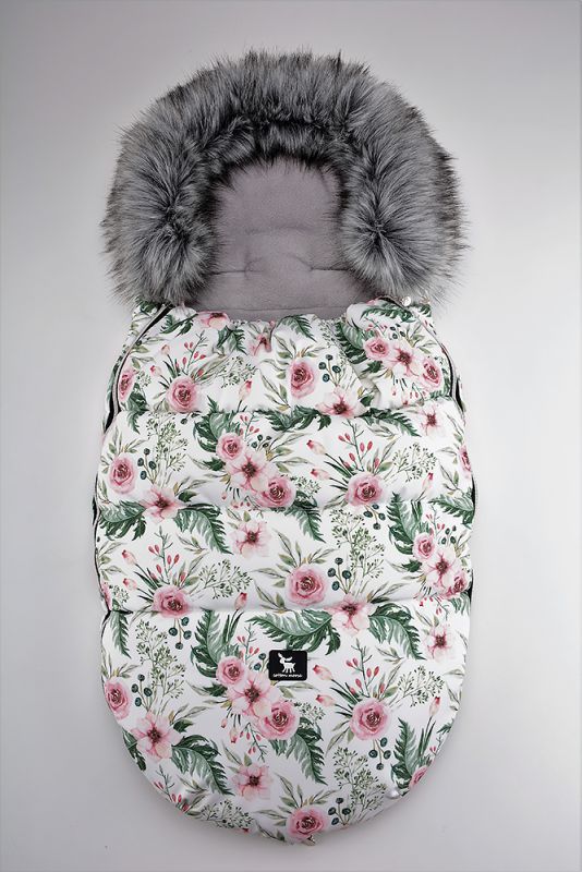 Зимовий конверт Cottonmoose Moose 422-0 limited softshell (білі квіти)