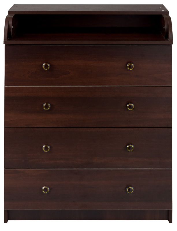 Пеленальный комод Babyroom Комод 4 тел.Big 102x80x50  орех темный