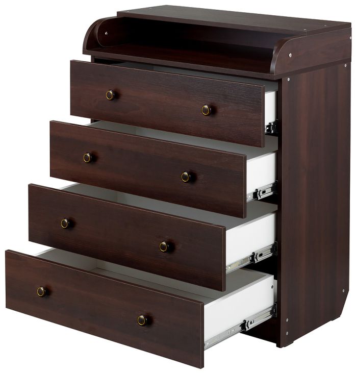 Пеленальный комод Babyroom Комод 4 тел.Big 102x80x50  орех темный