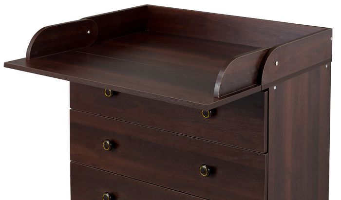 Пеленальный комод Babyroom Комод 4 тел.Big 102x80x50  орех темный