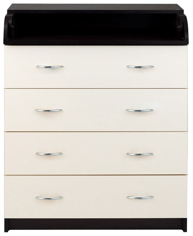 Пеленальный комод Babyroom Комод 4 тел.Big 102x80x50  венге-ваниль