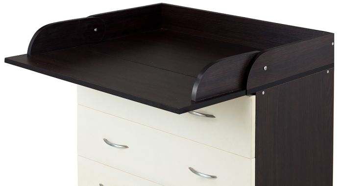 Пеленальный комод Babyroom Комод 4 тел.Big 102x80x50  венге-ваниль