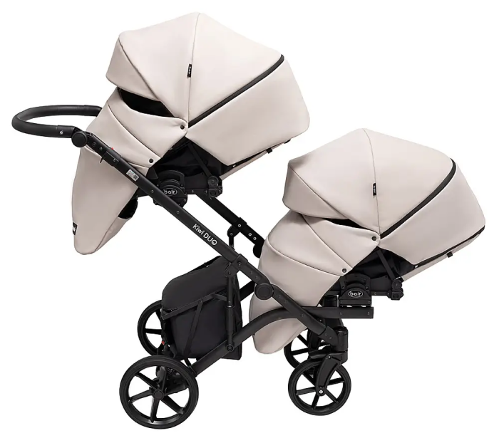 Коляска 2 в 1 для двойни Bair Kiwi DUO ECO BKD-33-1 капучино