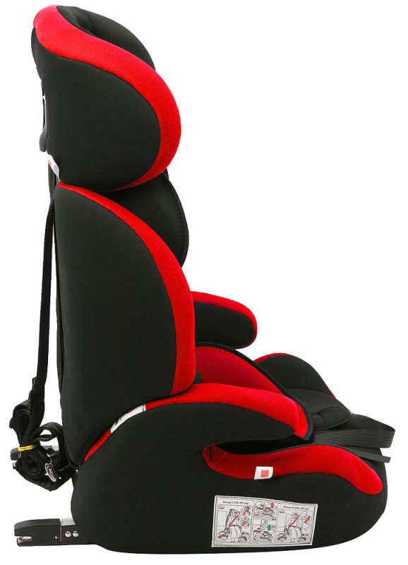 Автокрісло Bair Beta Iso-fix 1/2/3 (9-36 кг) DBI2426 чорний - червоний