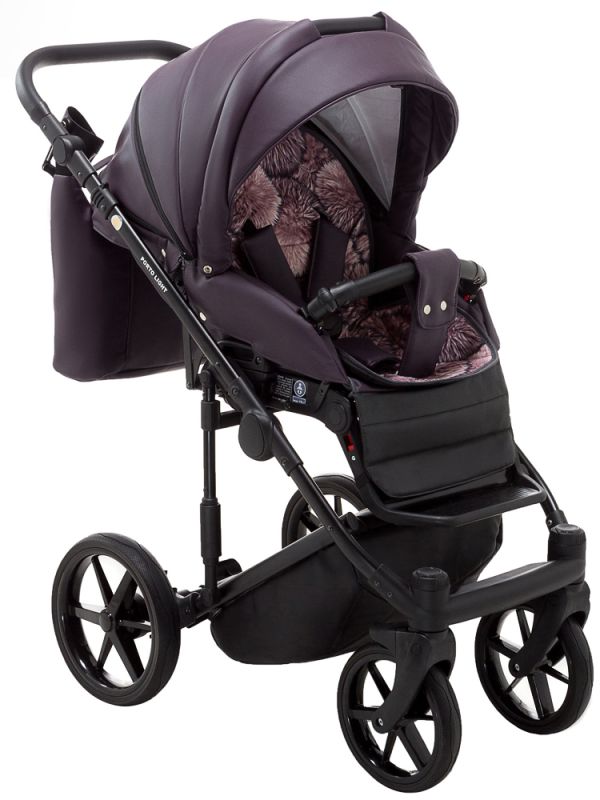 Коляска 2 в 1 Adamex Porto Light ECO кожа 100% SA-14 фиолетовый