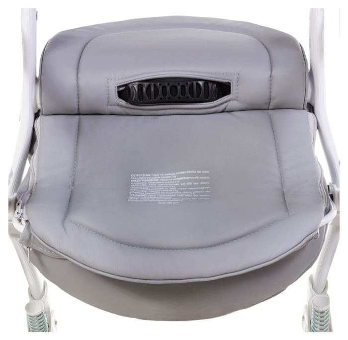 Коляска 2 в 1 Adamex Monte Deluxe Carbon кожа 100% 39S-B лимонный (белый карбон и рама)