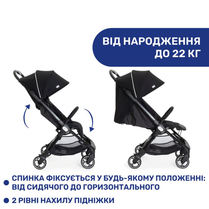 Прогулянкова коляска Chicco WE Black