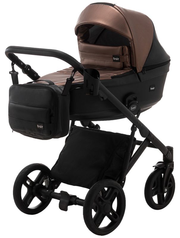 Коляска 2 в 1 Bair Kiwi кожа 100% BK-122 бронза