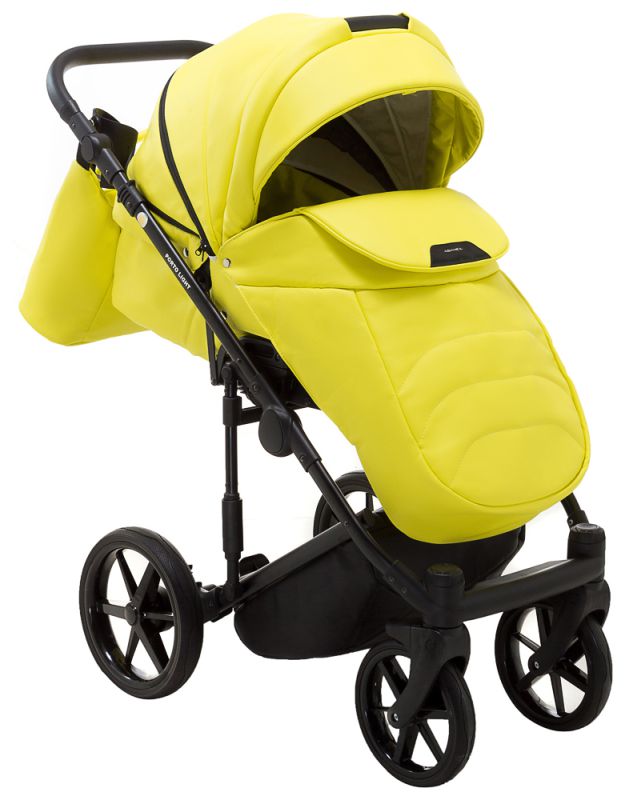 Коляска 2 в 1 Adamex Porto Light ECO шкіра 100% SA-22 жовтий
