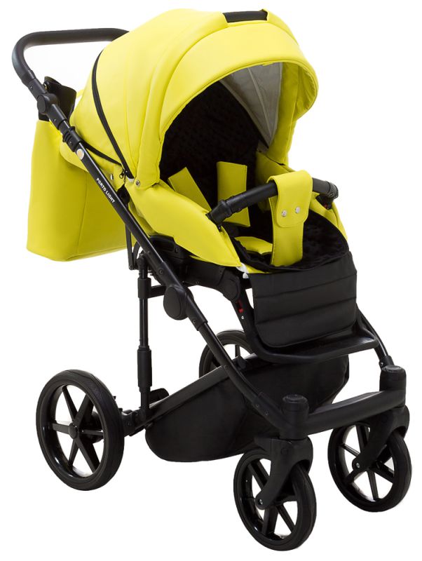 Коляска 2 в 1 Adamex Porto Light ECO шкіра 100% SA-22 жовтий