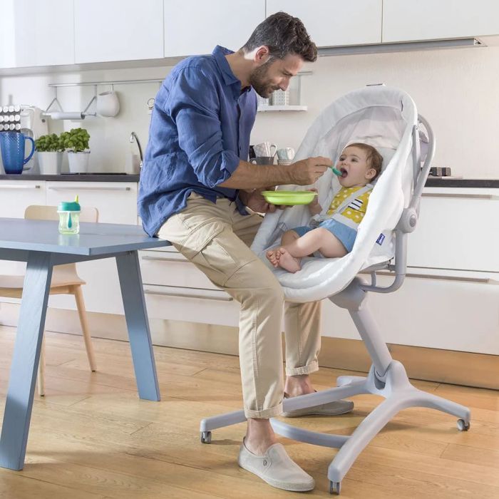 Кроватка-стульчик Chicco Baby Hug AIR 4 в 1 Stone