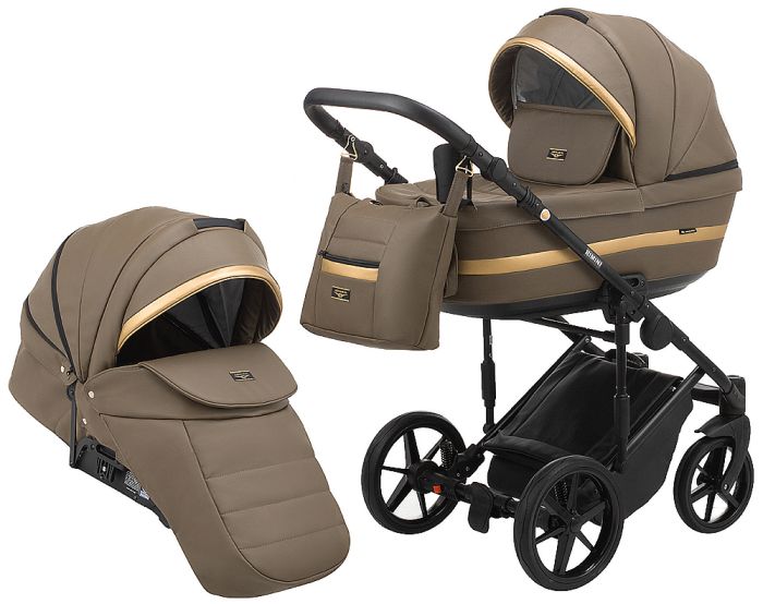 Коляска 2 в 1 Adamex Rimini ECO кожа 100% RI-217