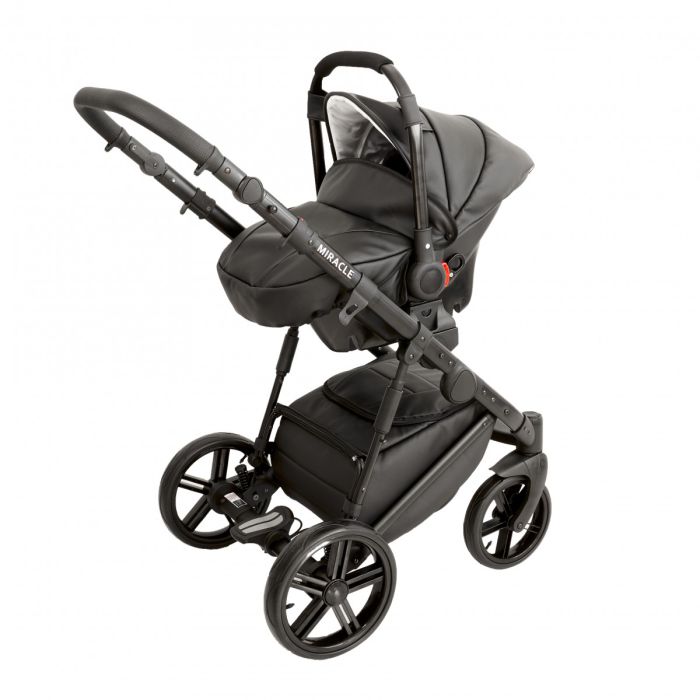 Коляска 2 в 1 Broco Miracle Black (black, черный)