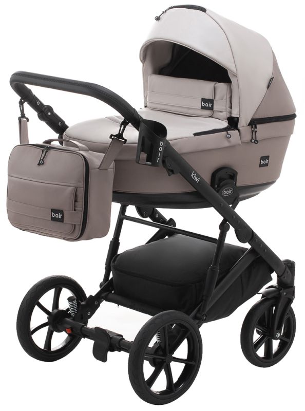 Коляска 2 в 1 Bair Kiwi кожа 100% BK-14/13 беж - капучино