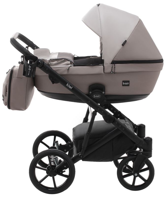 Коляска 2 в 1 Bair Kiwi кожа 100% BK-14/13 беж - капучино