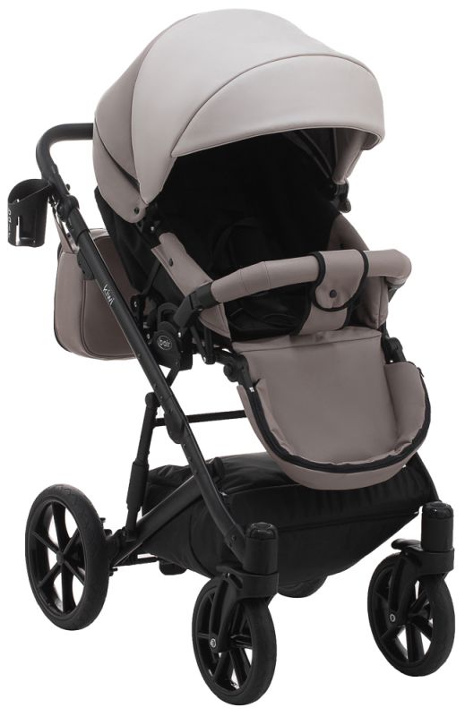 Коляска 2 в 1 Bair Kiwi кожа 100% BK-14/13 беж - капучино
