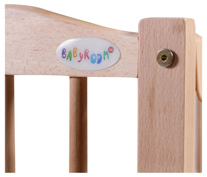 Кровать Babyroom Радуга маятник, откидной бок DVMO-2  бук светлый (натуральный)