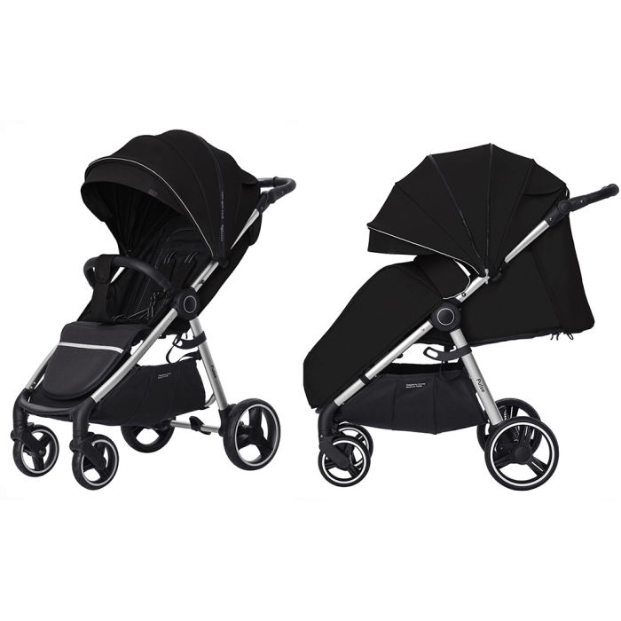 Коляска прогулянкова CARRELLO Pulse CRL-5507 Leather Black + дощовик L /1/