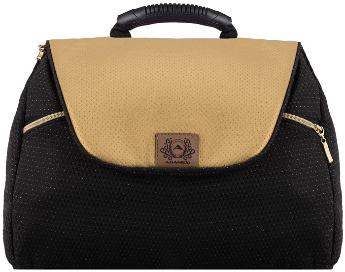 Коляска 2 в 1 Adamex Hybryd Plus Polar (Gold) BR619 черный (золотой люрекс) - золотая кожа