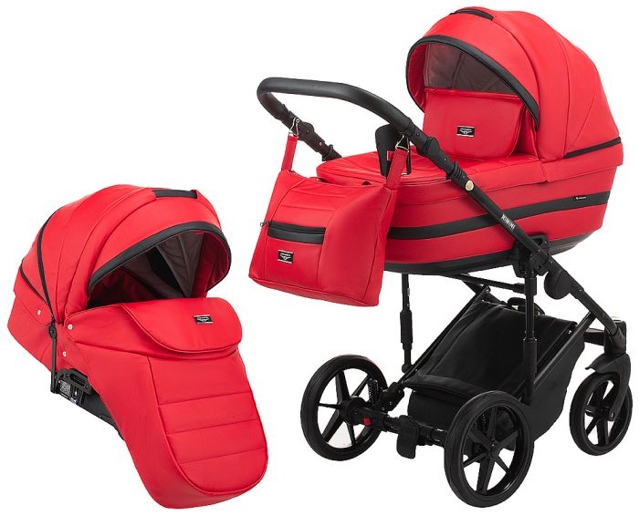 Коляска 2 в 1 Adamex Rimini ECO кожа 100% RI-235