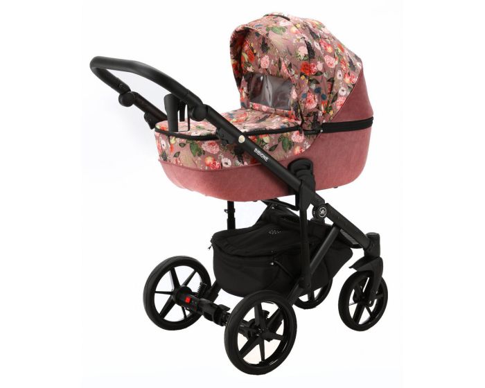 Коляска 2 в 1 Adamex Bibione Flowers баклажан №2