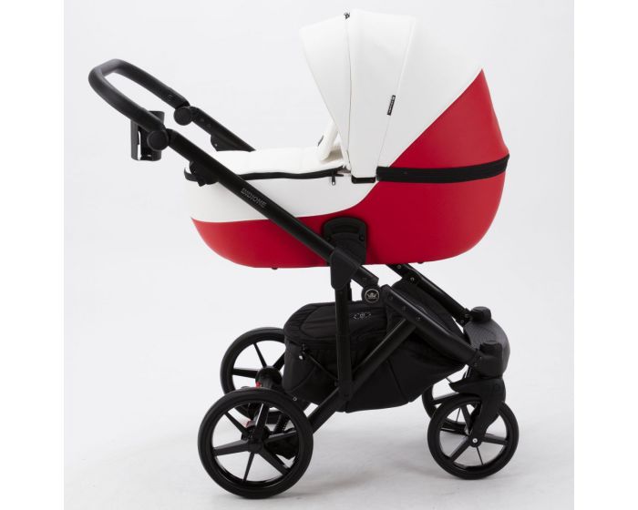Коляска 2 в 1 Adamex Bibione  SD-02 (белый+красный)