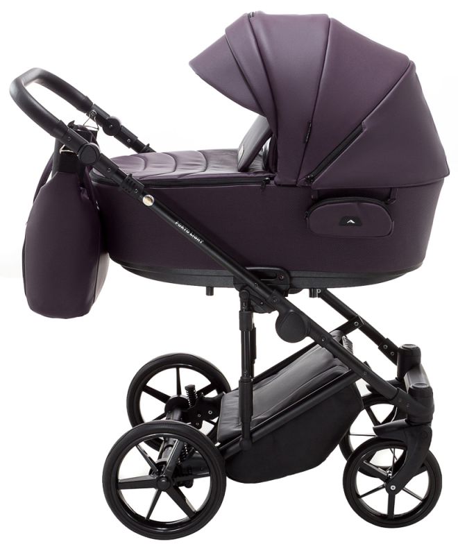 Коляска 2 в 1 Adamex Porto Light ECO кожа 100% SA-24 фиолетовый